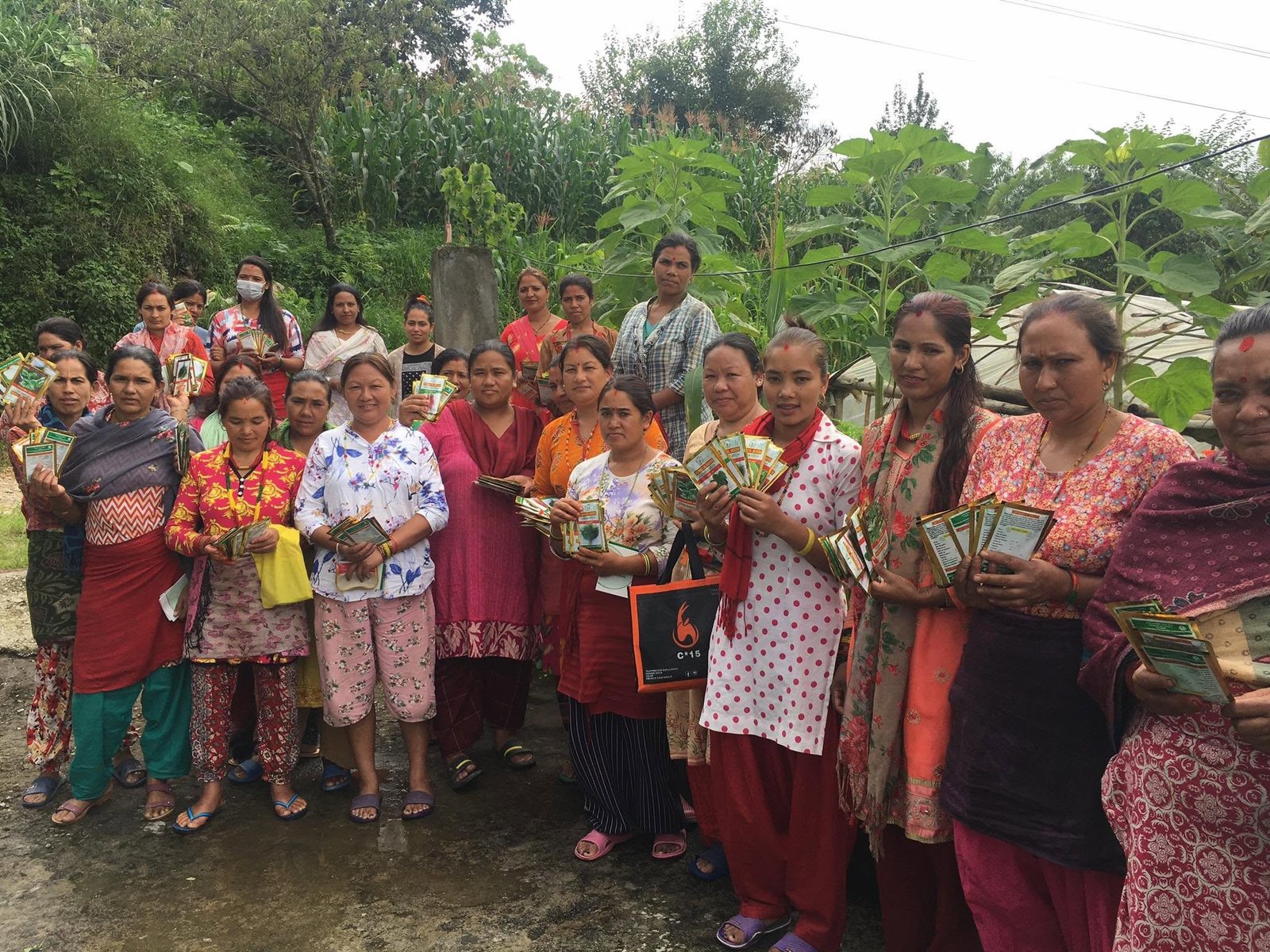 Seed distribution to community women
