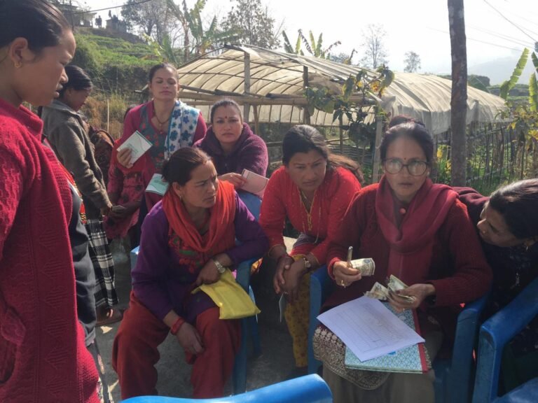 Women from the community at a Care4Nepal group meeting